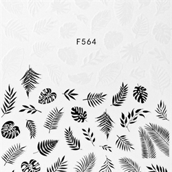 Tropiske blade klistermærker, F564, GNB